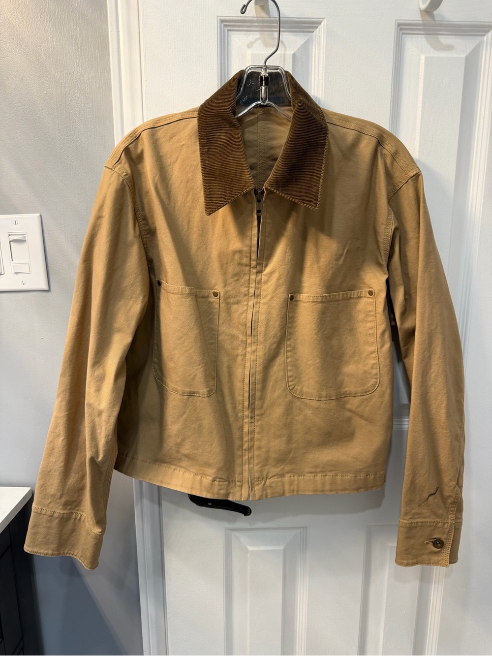 Uniqlo Single Collar Short Blouson Utility Jacket Brown Medium